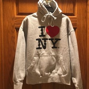I❤️NY Gray Hoodie Sweatshirt Adult Size Small